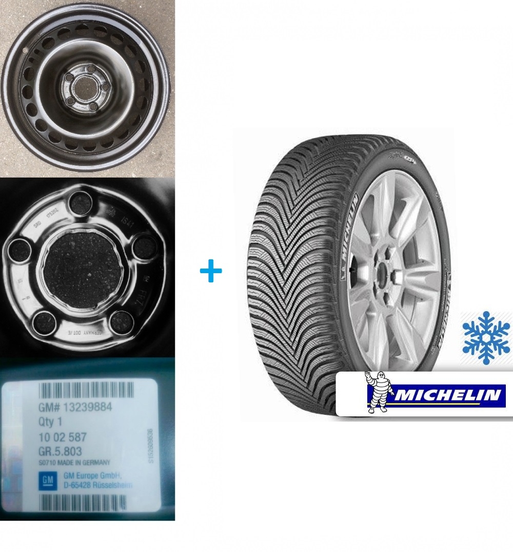 Kit janta si anvelopa iarna Opel Insignia Michelin Alpin 5 225/55 R17 101V XL DOT 2018